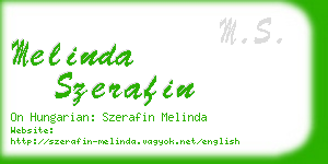 melinda szerafin business card